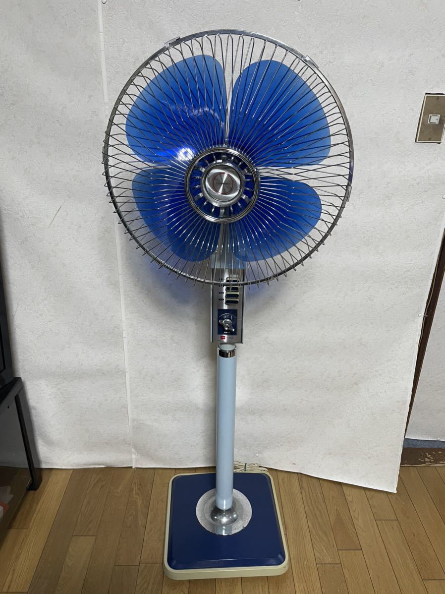 ★動作品★TOSHIBA 東芝 S-40DC 羽根径:40cm 4枚羽 大型扇風機 昭和レトロ 高さ約143cm キャスター付き★_画像1