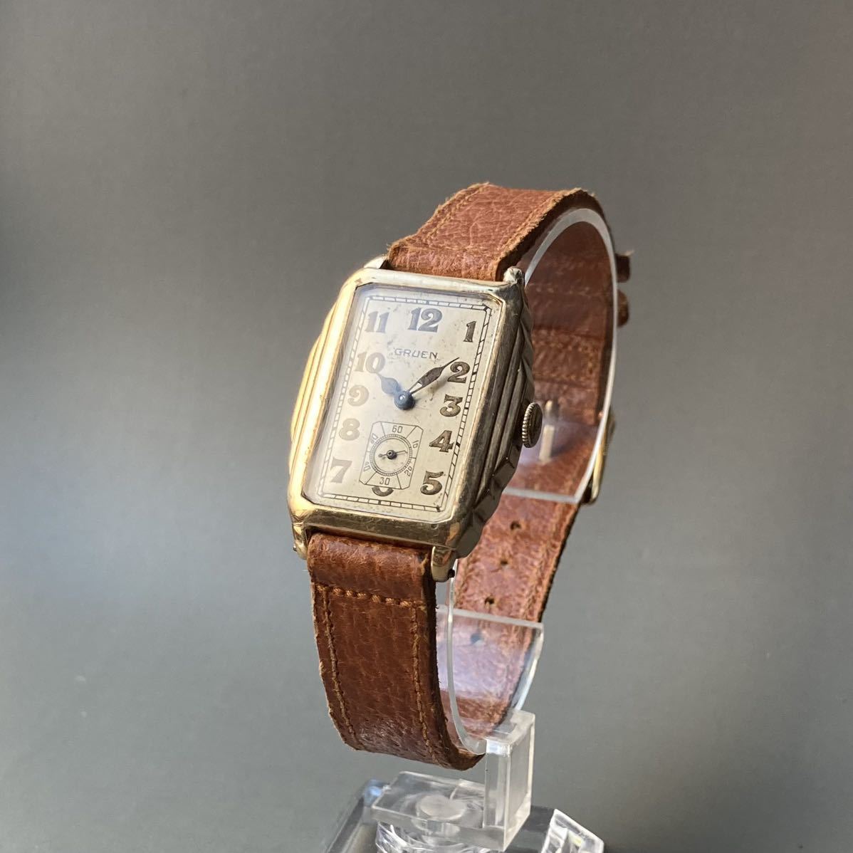 動作品】グリュエン アンティーク 腕時計 1960年代 手巻き メンズ 動作品】グリュエン アンティーク 腕時計 1960年代 手巻き メンズ
