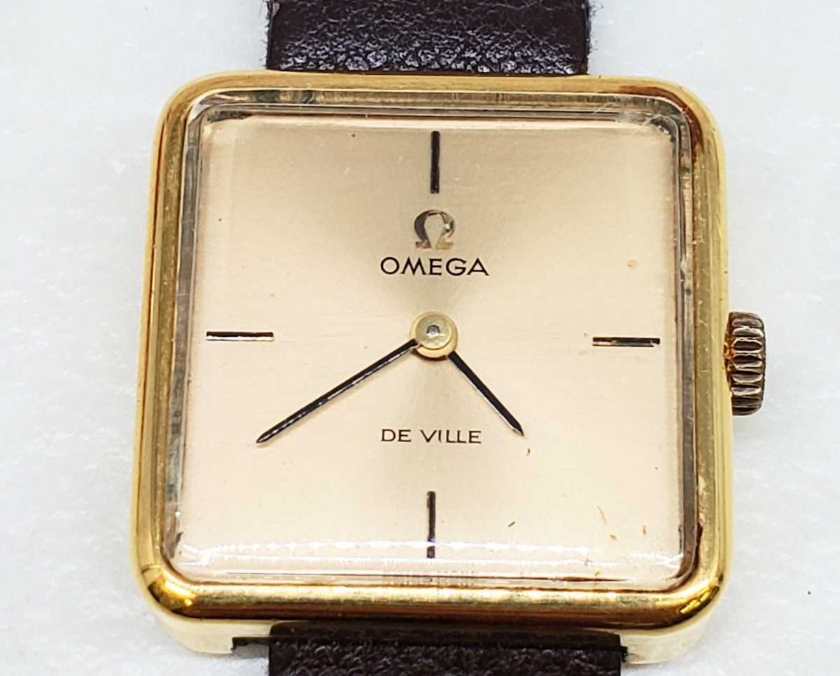 OMEGA オメガデビル 手巻き スクエア レディース腕時計 ボーイズ 時計 ...