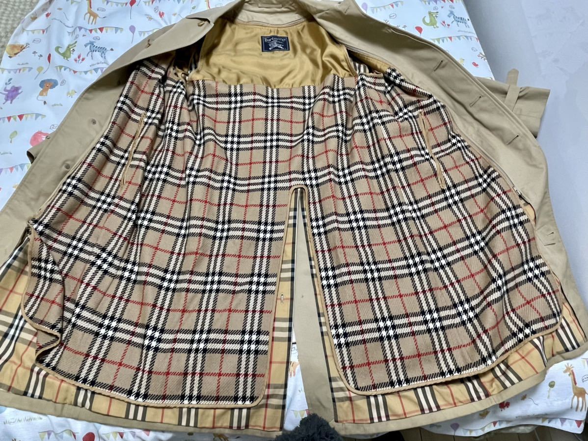 25万美品ベージュ バーバリーメンズLL 2XL 180 175Burberry ウール