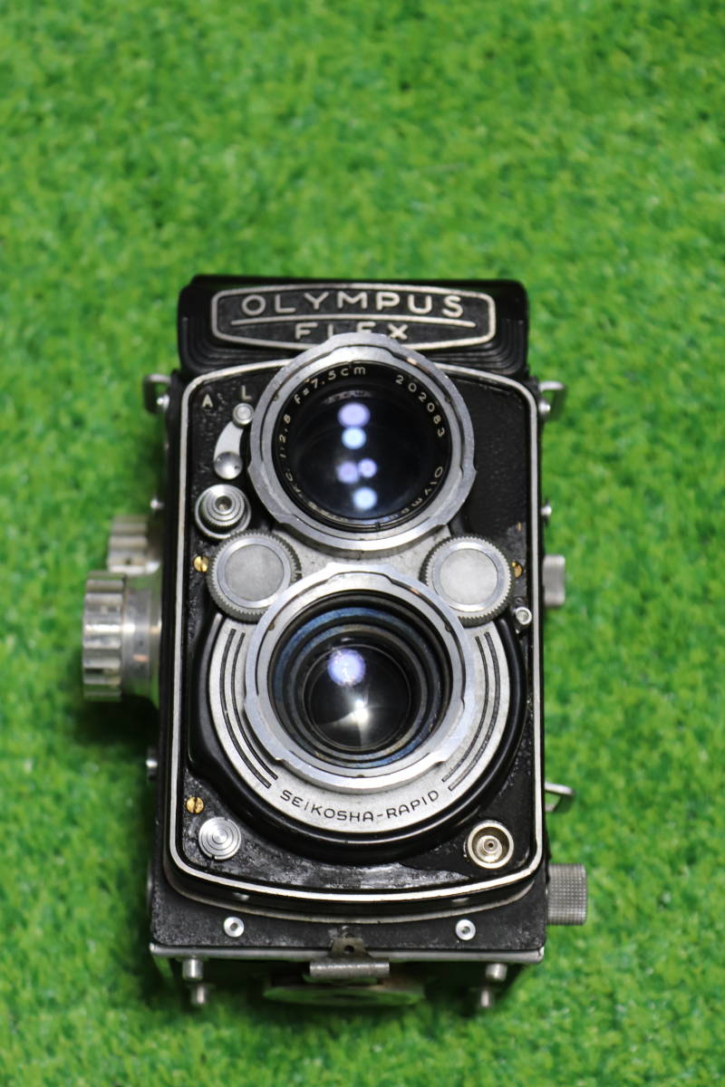 OLYMPUS FLEX 1:2.8 f=7.5cm SEIKOSHA-RAPID フィルムカメラ 動作未確認 ジャンク品#GK0328SEK02891L_画像1