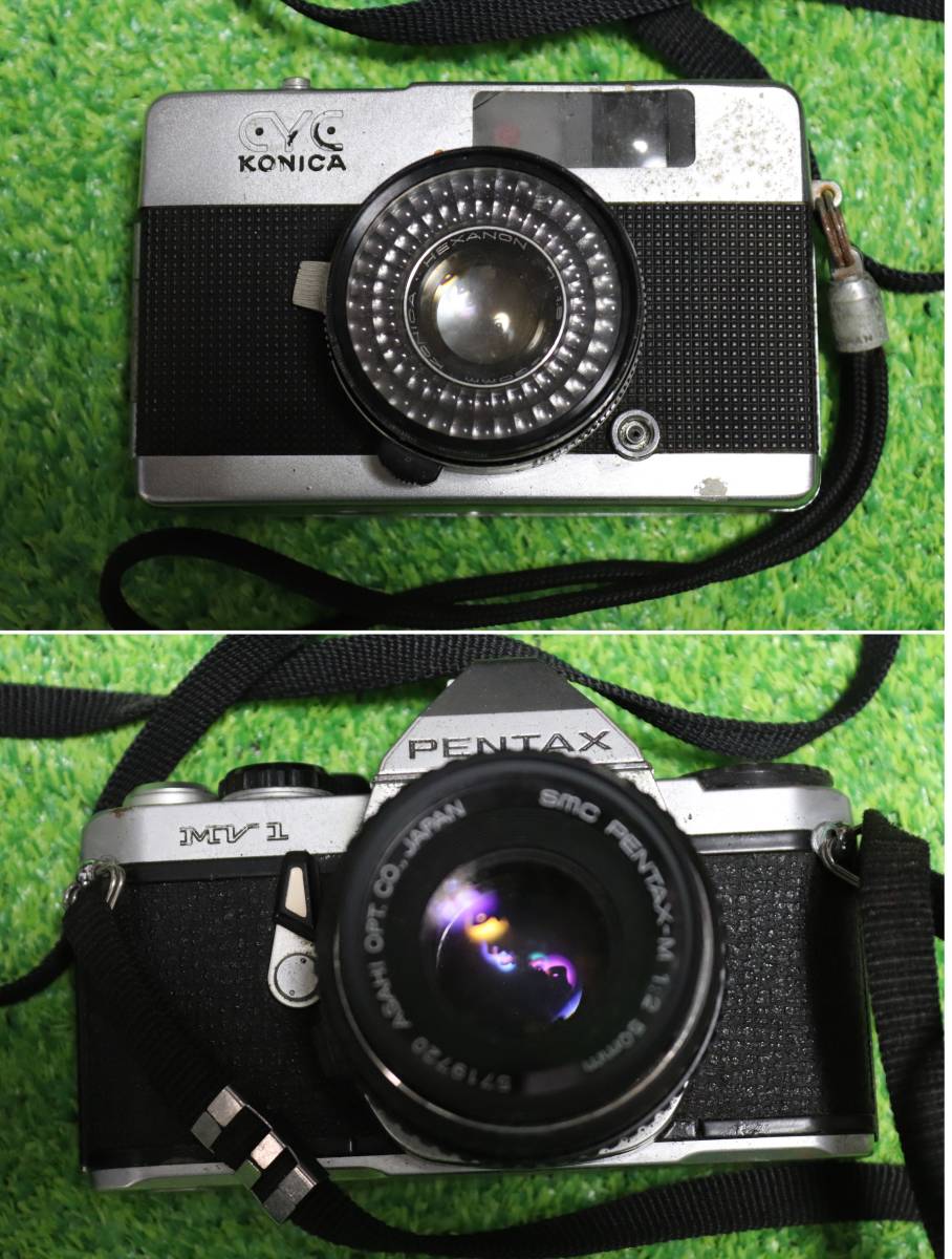 Canon F-1 Datematic KONICA FTA Minolta PENTAX MV1 ATOM-6 OLYMPUS ACE-E などまとめて8個動作未確認 ジャンク品#GK0328SEK02915L_画像4