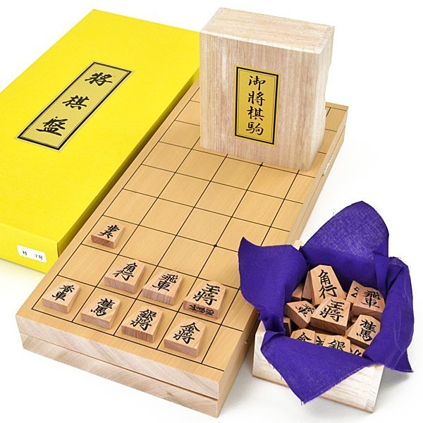 将棋セット 本桂7号折将棋盤セット(木製将棋駒斧折上彫駒) www.esole.eu