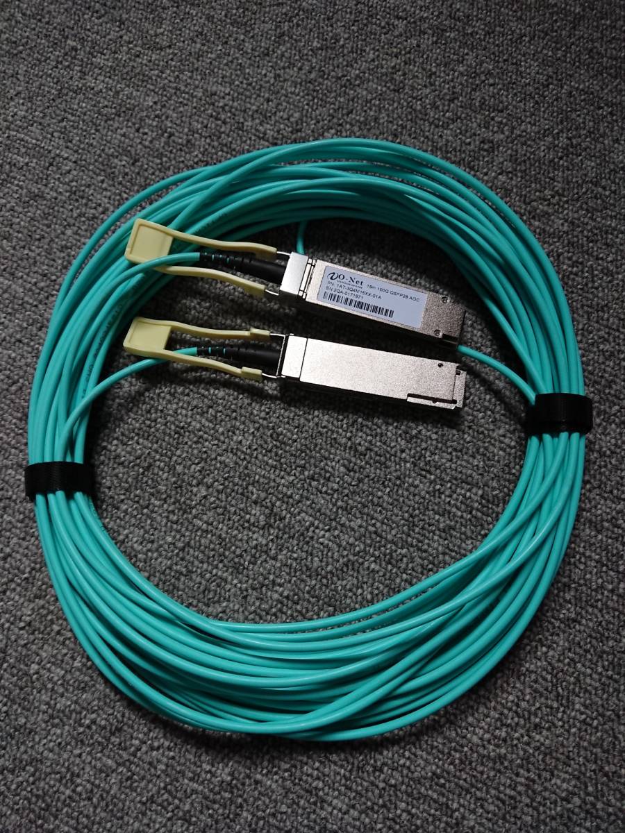 O-NET 15m 1AT-3Q4M15XX-01A 100Gb/s QSFP28 Active Optical Cables AOC 100GbE_画像1