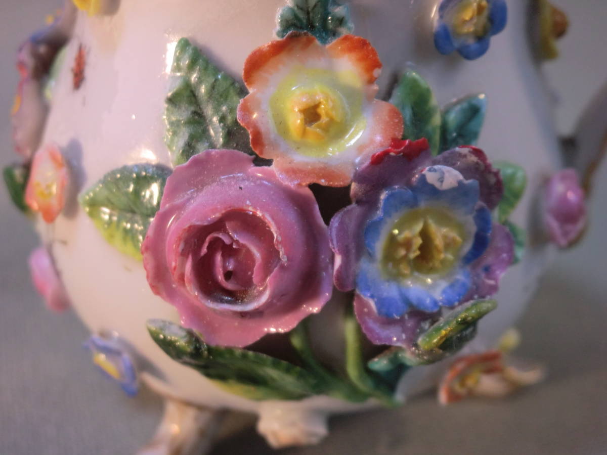 　　マイセン　ミルクカップ　外部に美しい花柄付　希少作品　美品　寸法　ｈ７５ｘｗ４８ｘ８３ｍｍ　_画像9