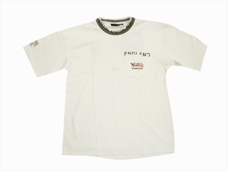 Norton ノートン Tシャツ 222N1007 DRY 衿 ジャカード ロゴ デザイン 半袖Ｔシャツ ホワイト XXL 新品_画像5