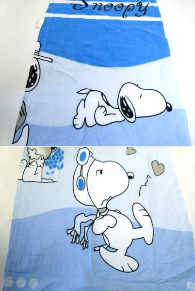 SNOOPY Snoopy герой простыня (62×224cm)/ лоскут [ б/у ][ переделка ткань ][ почтовая доставка возможно ]15d-6-033