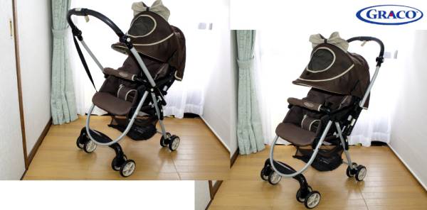 *m'c* beautiful goods GRACO Greco City light R stroller * super light weight * Brown 