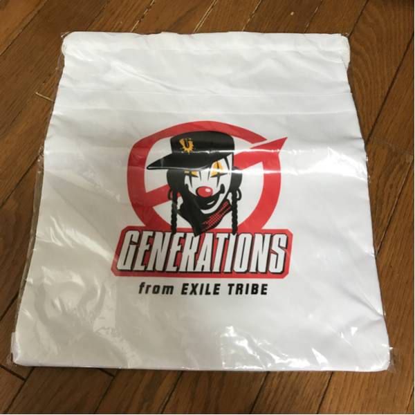 GENERATIONS LIVE TOUR SPEEDSTER 2016 会場限定 ナップサック ホワイト_画像1