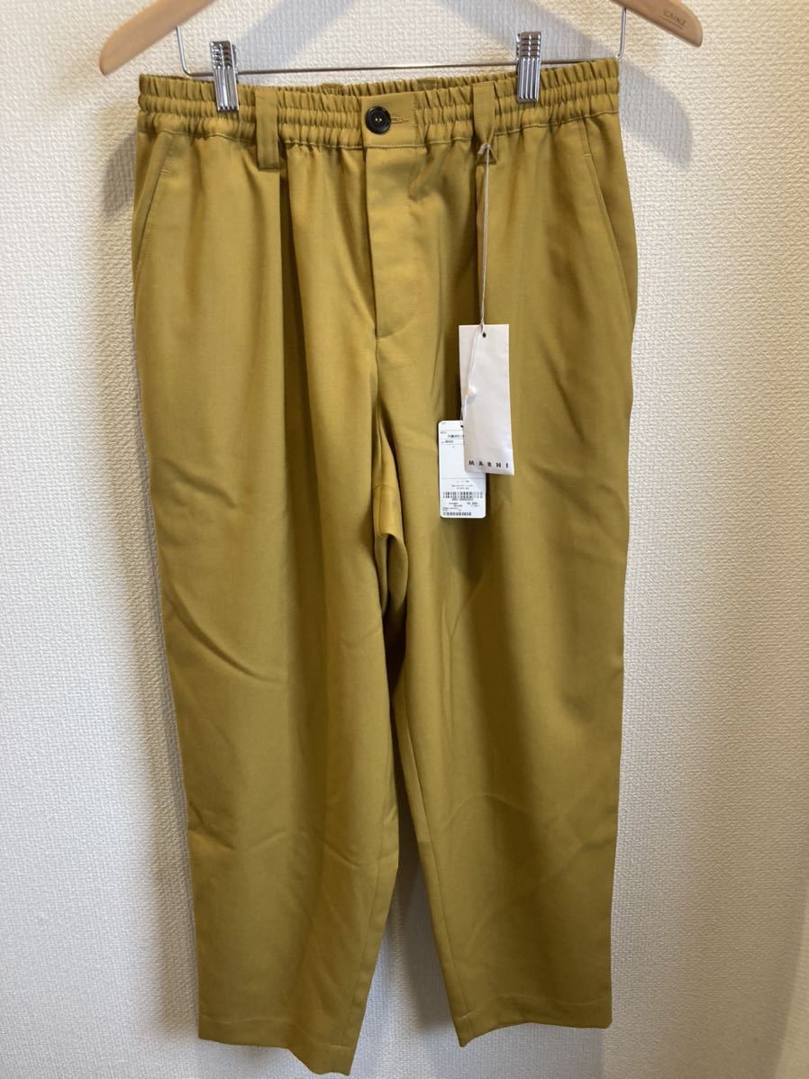 マルニ トロピカルウール テーパードスラックス MARNI イエロー