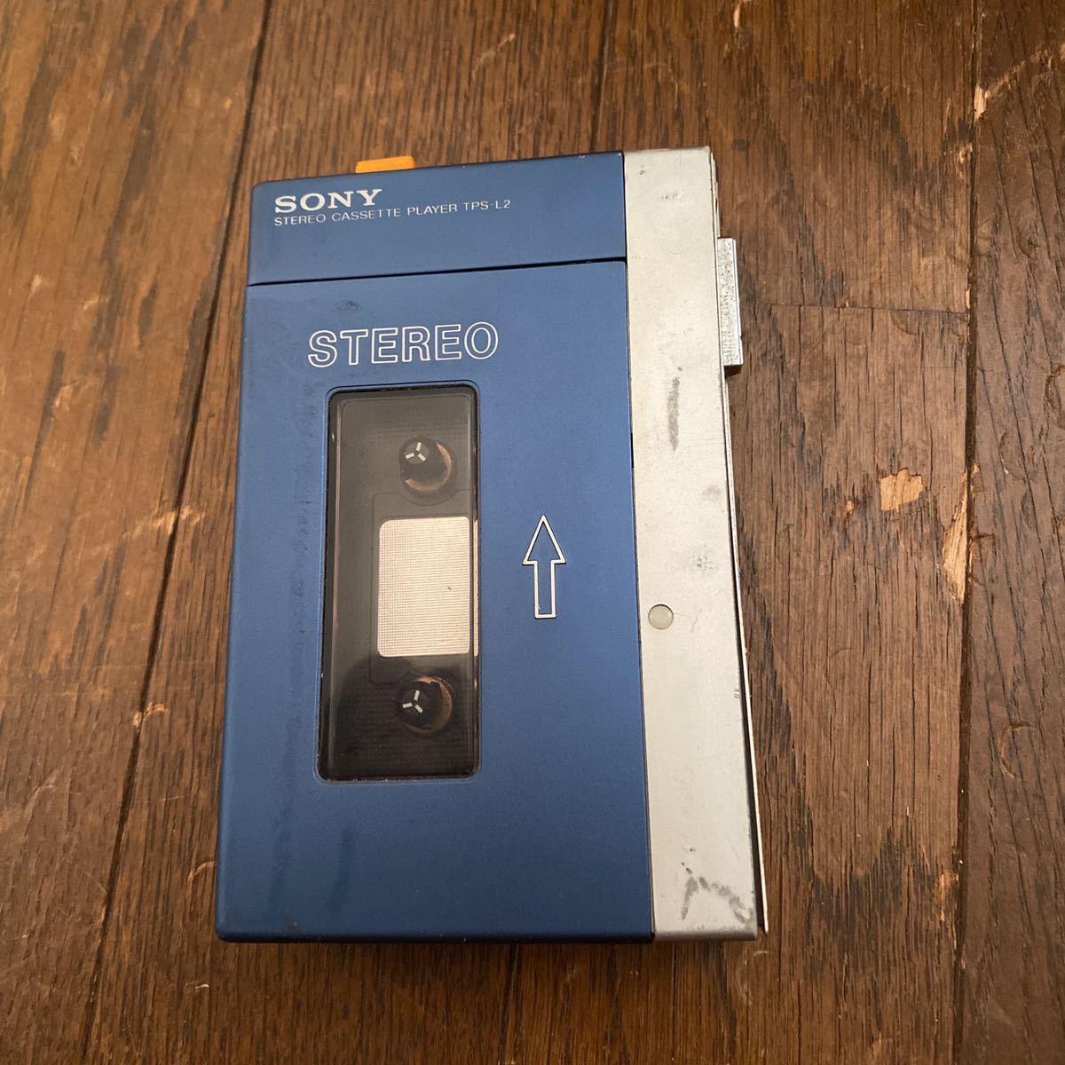 ウォークマン WALKMAN 初代 ソニー ステレオカセットプレイヤー SONY TPS-L2 ブルー 純正ケース付き ジャンク品 1円 _画像1