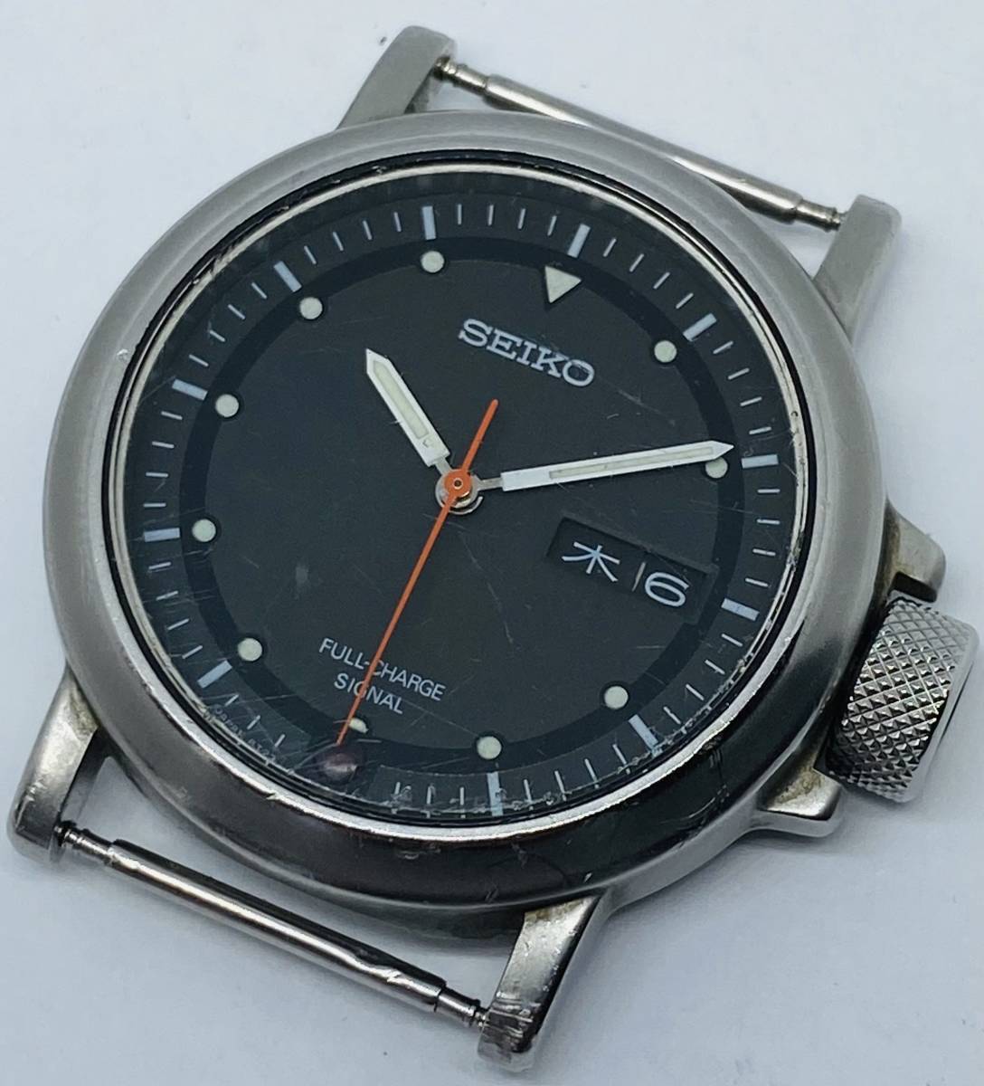 □SEIKO インパクト 8T23-8020 世界初手巻き充電時計 セイコー 腕時計