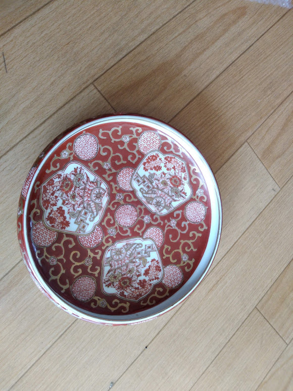 ゴールドイマリ GOLD IMARI◆ゴールド伊万里◆有田焼☆皿/飾り皿☆金彩【骨董】_画像1