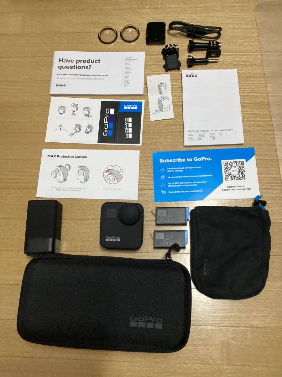 GoProMAX(MAX CHDHZ-201-FW) 本体+バッテリー予備+デュアル