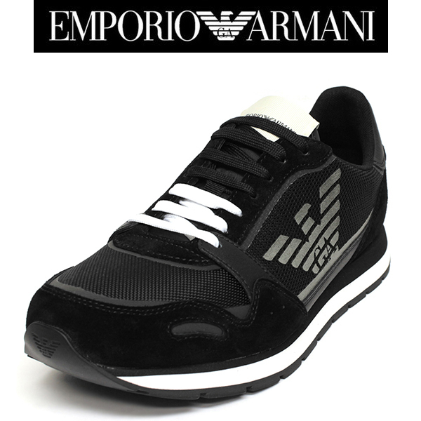 エンポリオ アルマーニ スニーカー メンズ 靴 サイズ 9 1/2 (約27.5cm) EMPORIO ARMANI X4X537 XM678 N639 新品_画像1