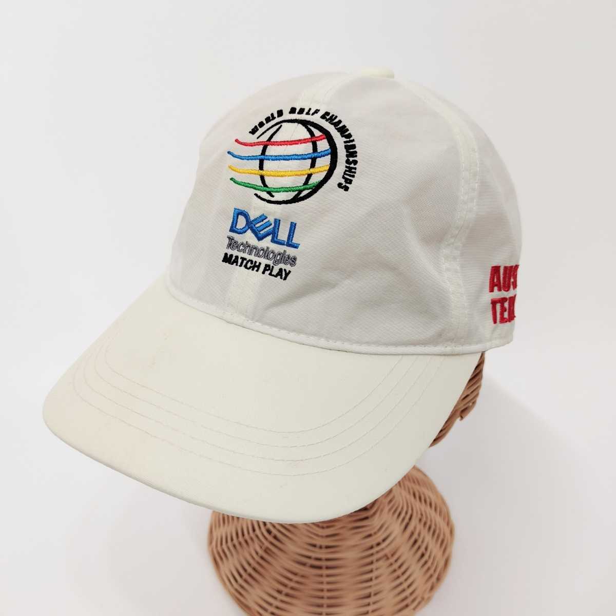 DELL デル　刺繍ナイロンキャップ　帽子　CAP ホワイト　サイズ57〜61cm　ナイロン100％_画像1