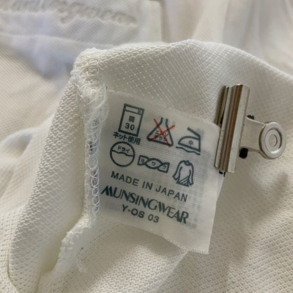 抜群な雰囲気 Munshingwear マンシングウェア GOLF 半袖 鹿の子 ポロシャツ メンズ Mサイズ ホワイト golf ゴルフ_画像10