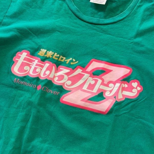 人気 ファン必見 ももいろクローバーZ ももクロ 2014年 ももクロ春の一大事　ライブtシャツ メンズ 大きいサイズ XL グリーン 緑_画像3