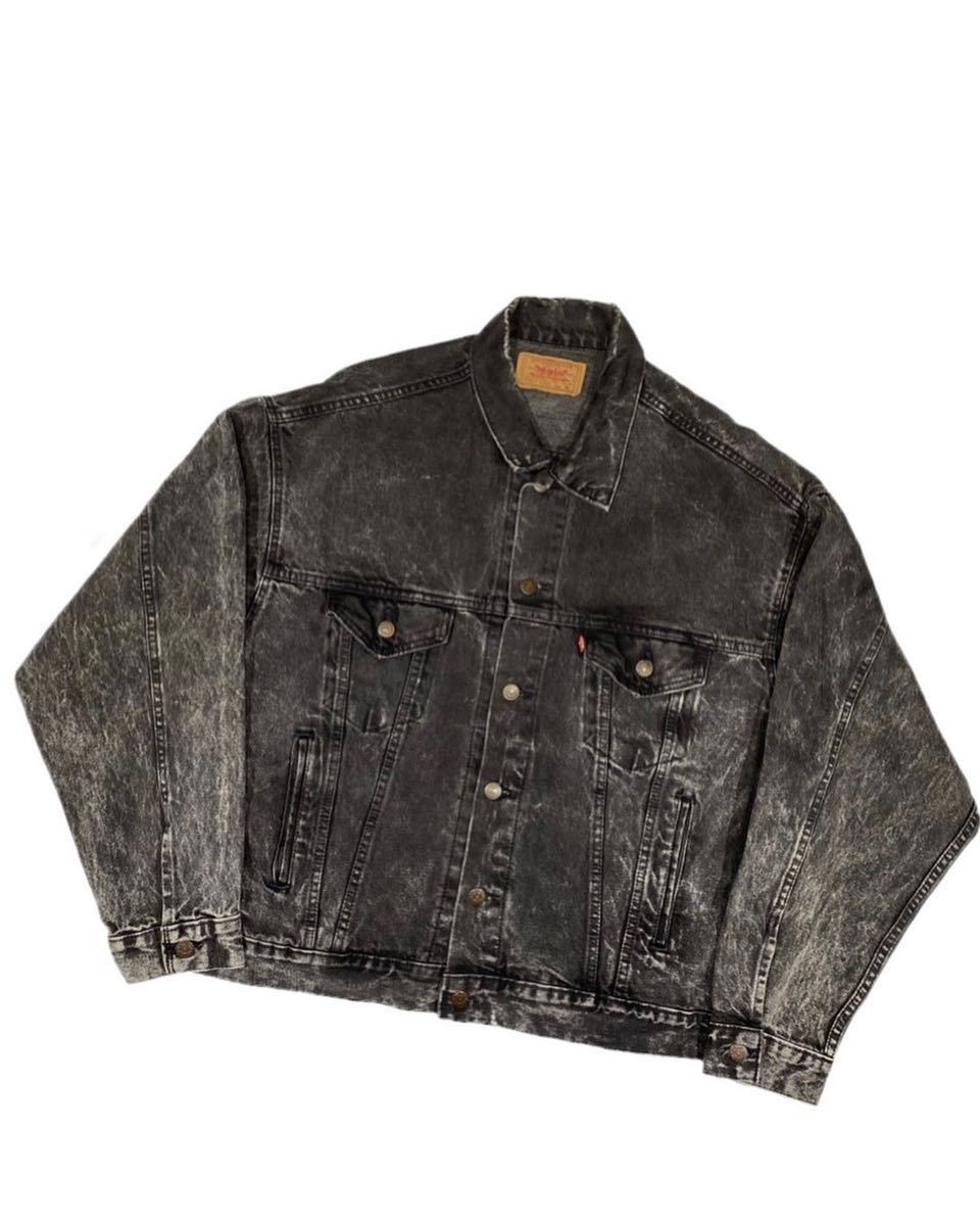 80s Levi's 70507 USA製 XXL デニムジャケット スーパーブラック 日本新品 Levi’s USA製 70507 デニムジャケット Mサイズ ケミカル グレー Gジャン/デニムジャケット