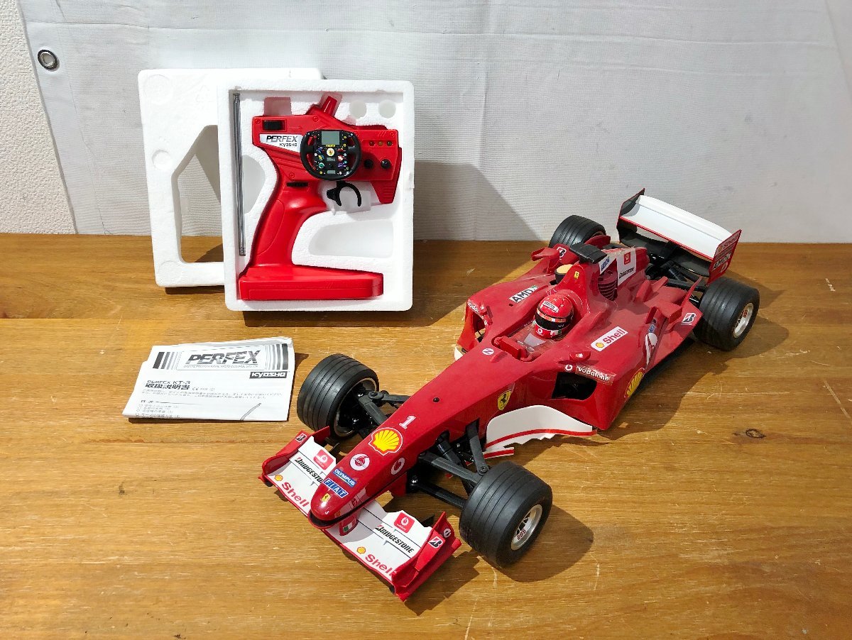 1円～ ジャンク デアゴスティーニ 1/8 フェラーリ F2004 F1 京商 ラジコンカー プロポ付き【現状品】[37]_画像1