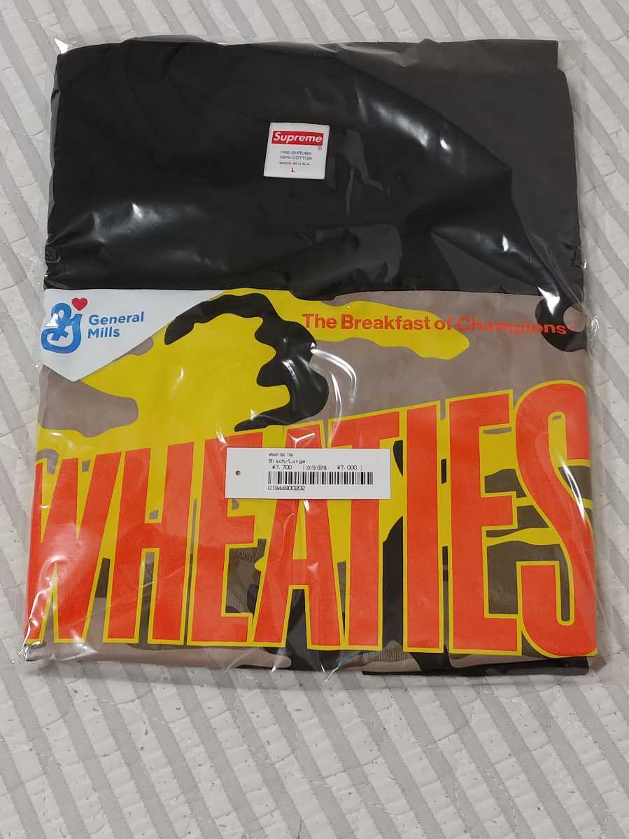 レア Supreme Wheaties Tee Black L シュプリーム Tシャツ ロゴ