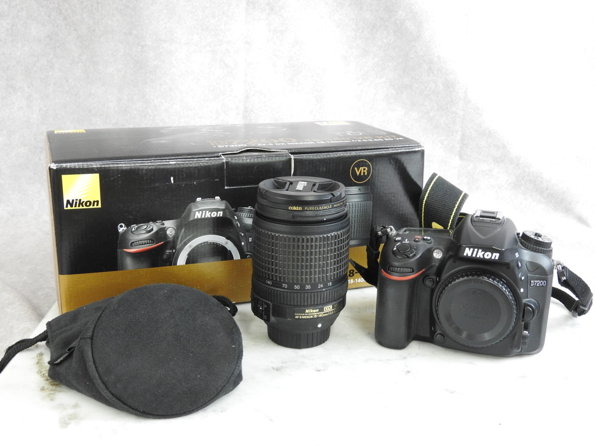 ☆ Nikon ニコン D7200 一眼カメラ / DX VR AF-S NIKKOR 18-140mm 1:3.5-5.6 G ED レンズ セット 箱付き ☆中古☆_画像1