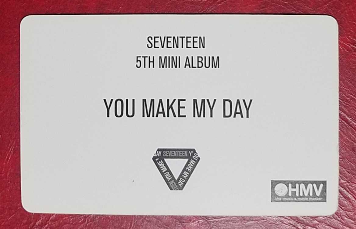 SEVENTEEN ジョンハン YOU MAKE MY DAY HMV特典 トレカ Jeonghan