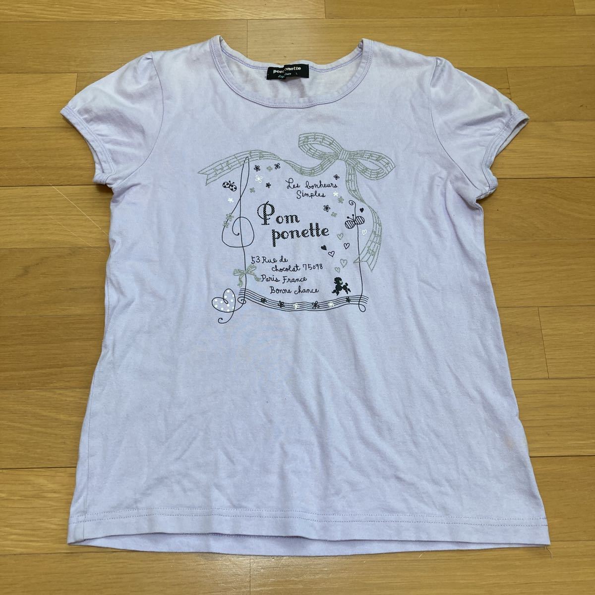 ポンポネット 半袖Tシャツ 160センチ　サイズL トップス　キッズ　ジュニア　女の子_画像1