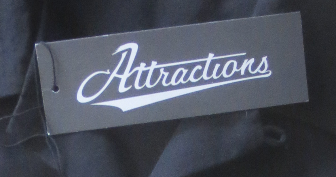 アトラクションズ Attractions 50’s レーヨン 半袖 シャツ 黒 40 ヴィンテージ