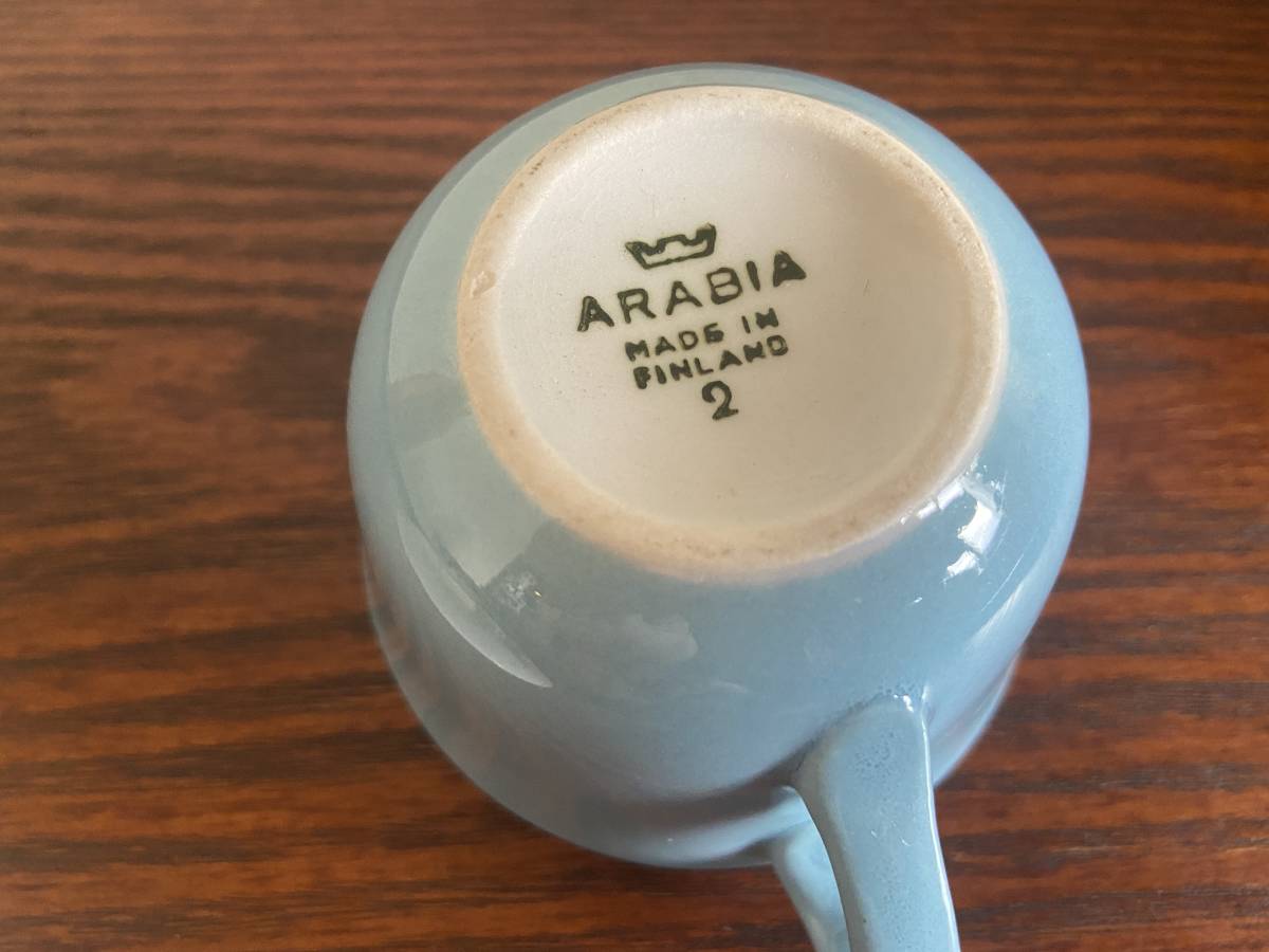 フィンランド ARABIA社 コーヒーカップ＆ソーサー ２客セット /北欧/アラビア/222-2の画像10