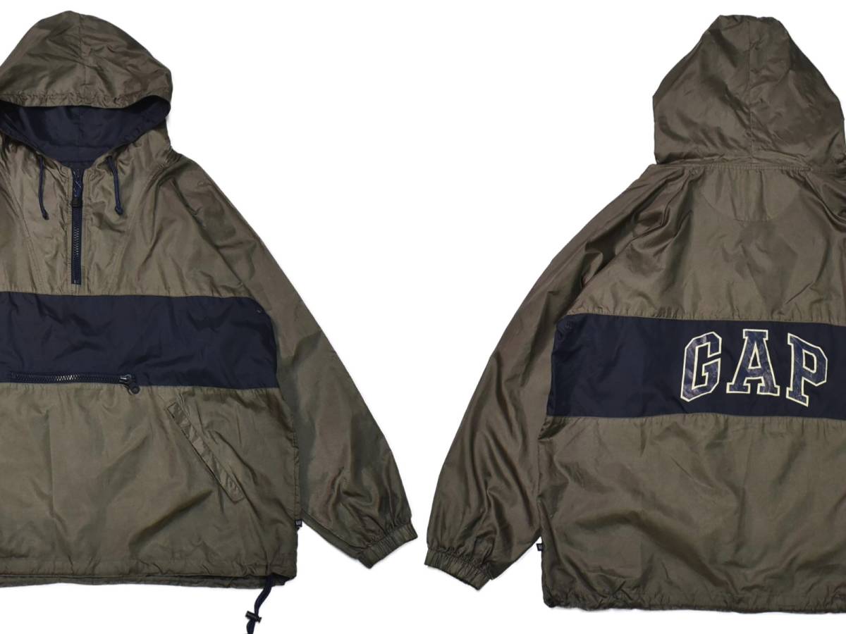 当季大流行 アノラック ナイロン プリント バック GAP OLD 90s [L