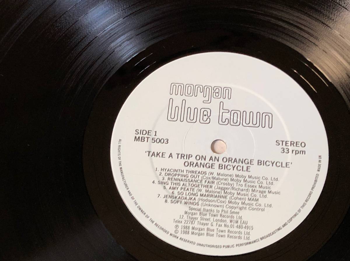 Orange Bicycle/Let’s Take a Trip On An 中古LP アナログレコード オレンジ・バイシクル MBT5003_画像3