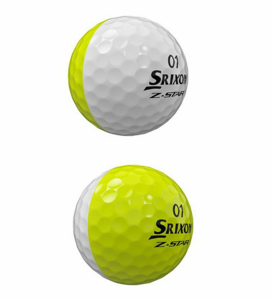 スリクソン ゴルフボール   ディバイド 白×黄 2ダース