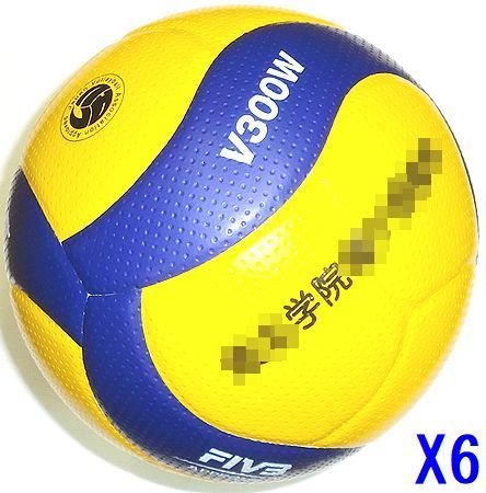 ミカサ・バレーボール検定５号球・V300W・ネーム入・６個セット www