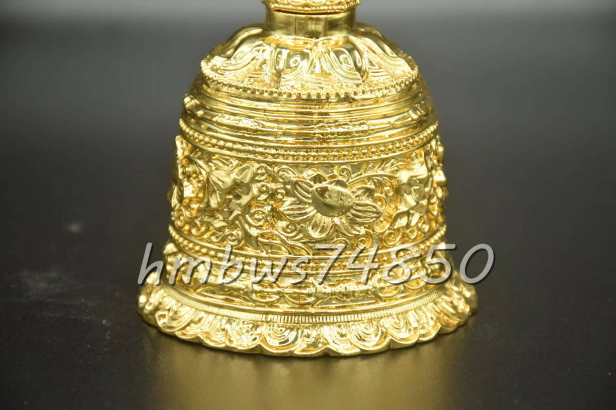 密教法具 寺院仏具」真言宗 金剛鈴 蓮華の彫り 仏具 仏教美術 密教法具 寺院仏具」真言宗 金剛鈴 蓮華の彫り 仏具 仏教美術