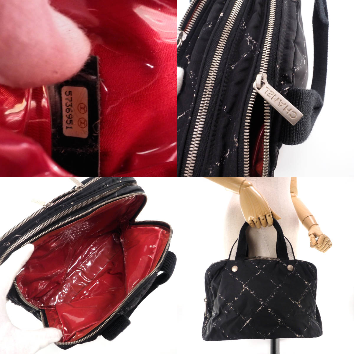 極美品】シャネル 旧トラベルライン ハンドバッグ 995-