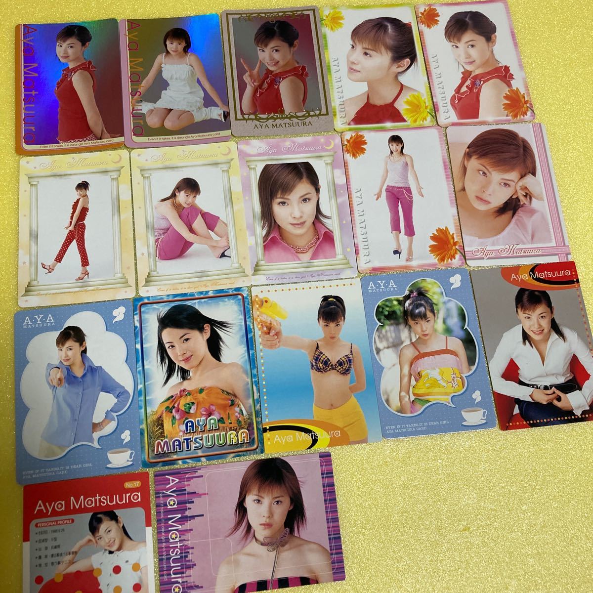 松浦亜弥さんのカード17枚セット（2002年）