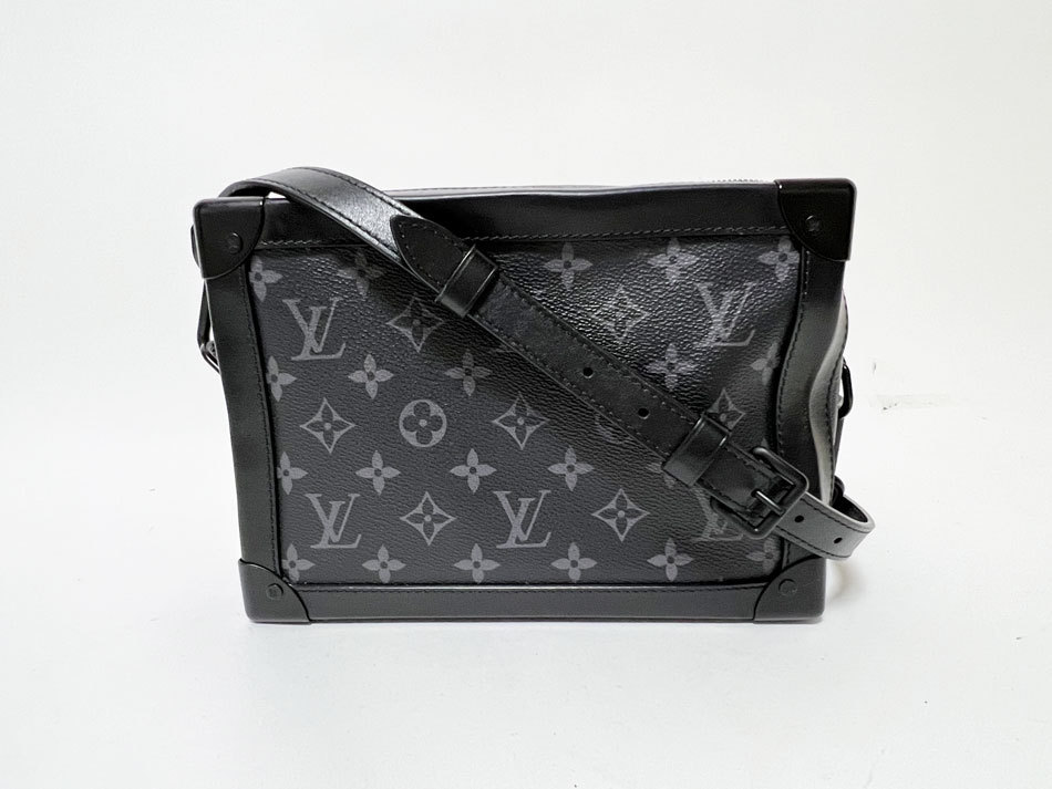 送料無料 LOUIS VUITTON ルイヴィトン モノグラム エクリプス ソフトトランク ショルダーバッグ 斜め掛け ブラック M44730 中古