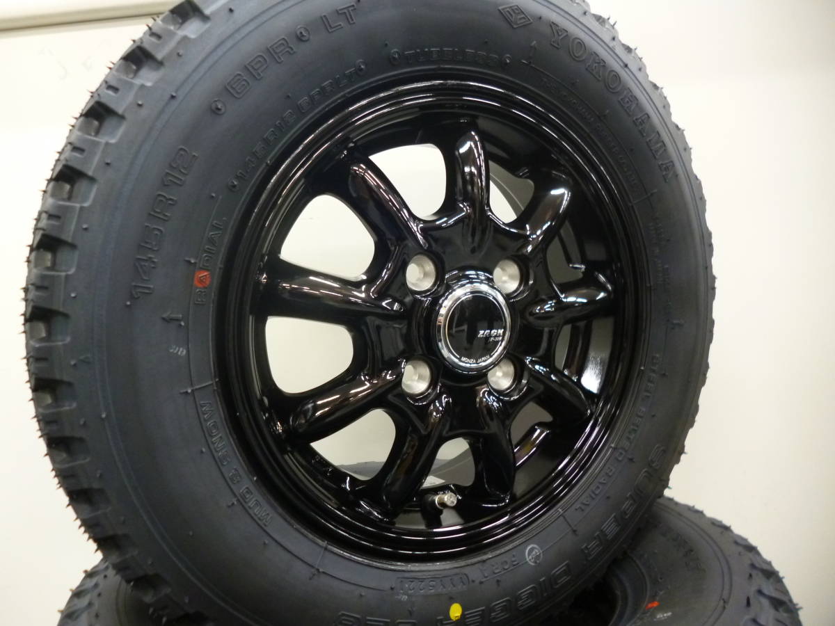 新品ヨコハマ145R12セット☆145/80R12☆軽バン軽トラキャリーエブリー