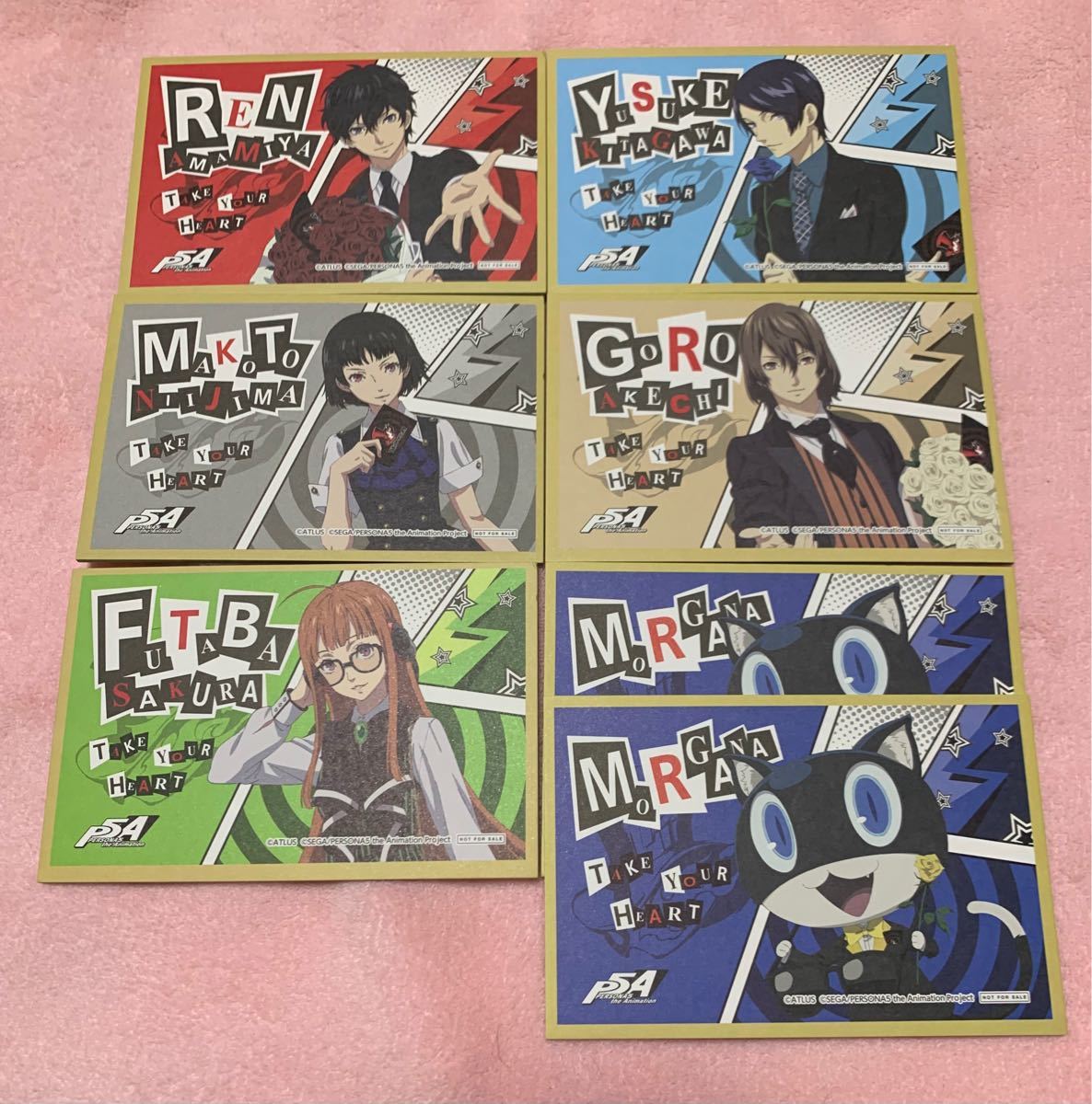 ペルソナ5 セガ 色紙 吾郎 祐介 双葉 真 モルガナ ペルソナ ペルソナ5 セガ 色紙 吾郎 祐介 双葉 真 モルガナ ペルソナ