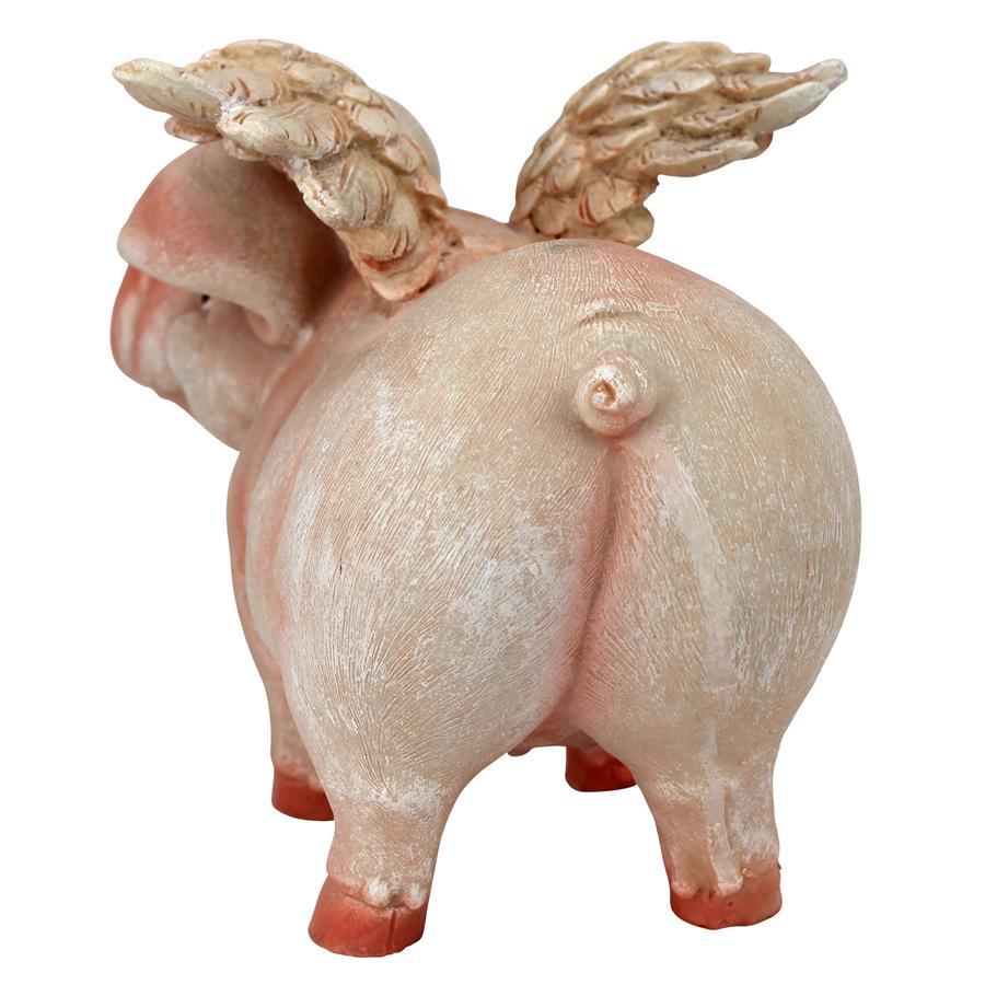 羽のある子ブタの天使 飛べる豚さん置物フィギュア雑貨動物オブジェかわいいインテリア装飾品飾り小物アクセント彫刻飾り装飾品アニマル