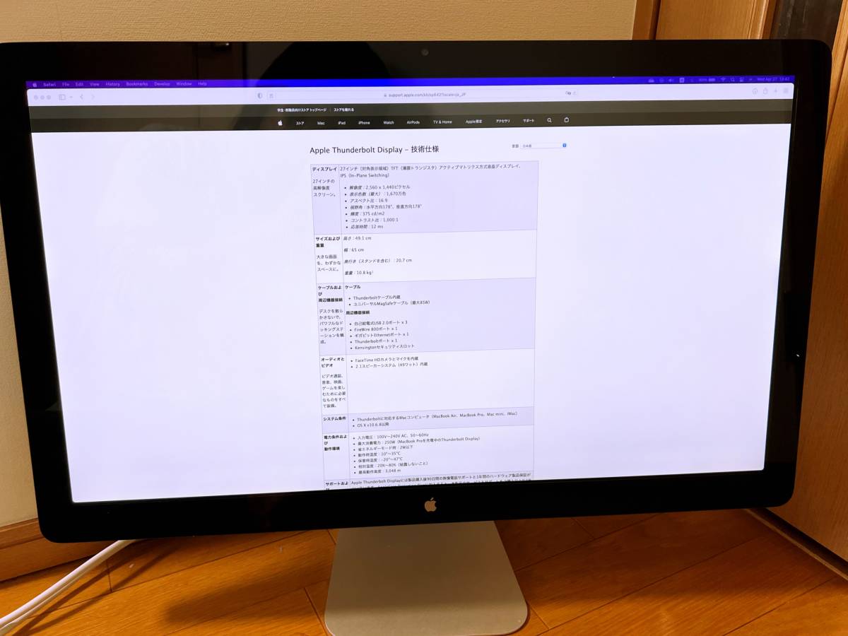 ☆ 送料無料 Apple Thunderbolt Display USB-C変換アダプター