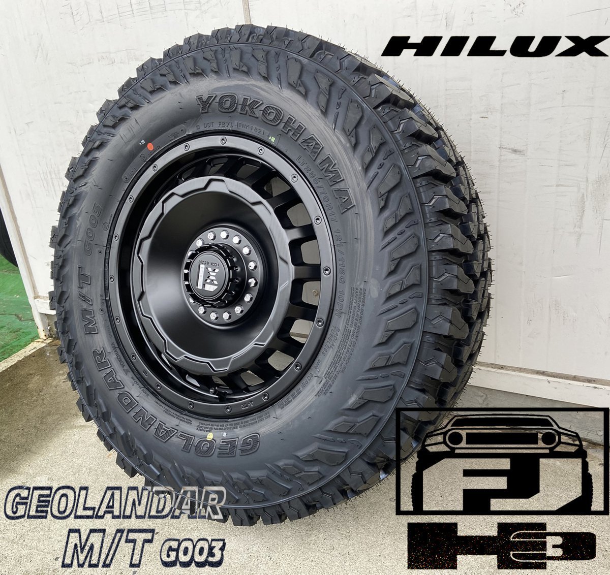 JEEP JL JK ラングラー LEXXEL SwaGGer ヨコハマ ジオランダー MT G003 265/70R17 285/70R17 タイヤホイール17インチ