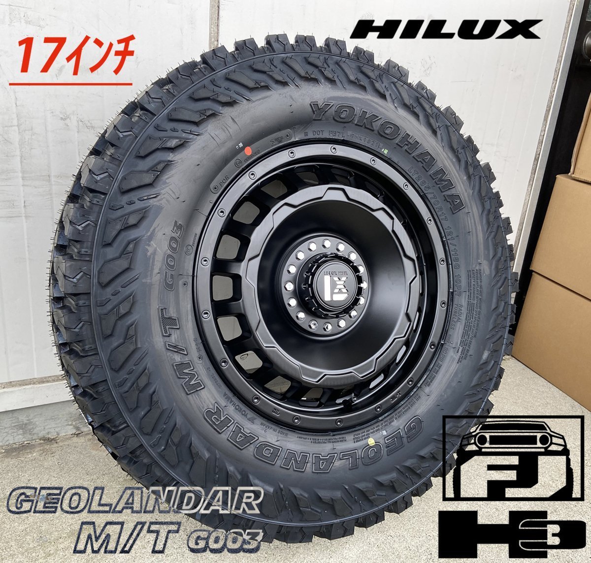 JEEP JL JK ラングラー LEXXEL SwaGGer ヨコハマ ジオランダー MT G003 265/70R17 285/70R17 タイヤホイール17インチ_画像3