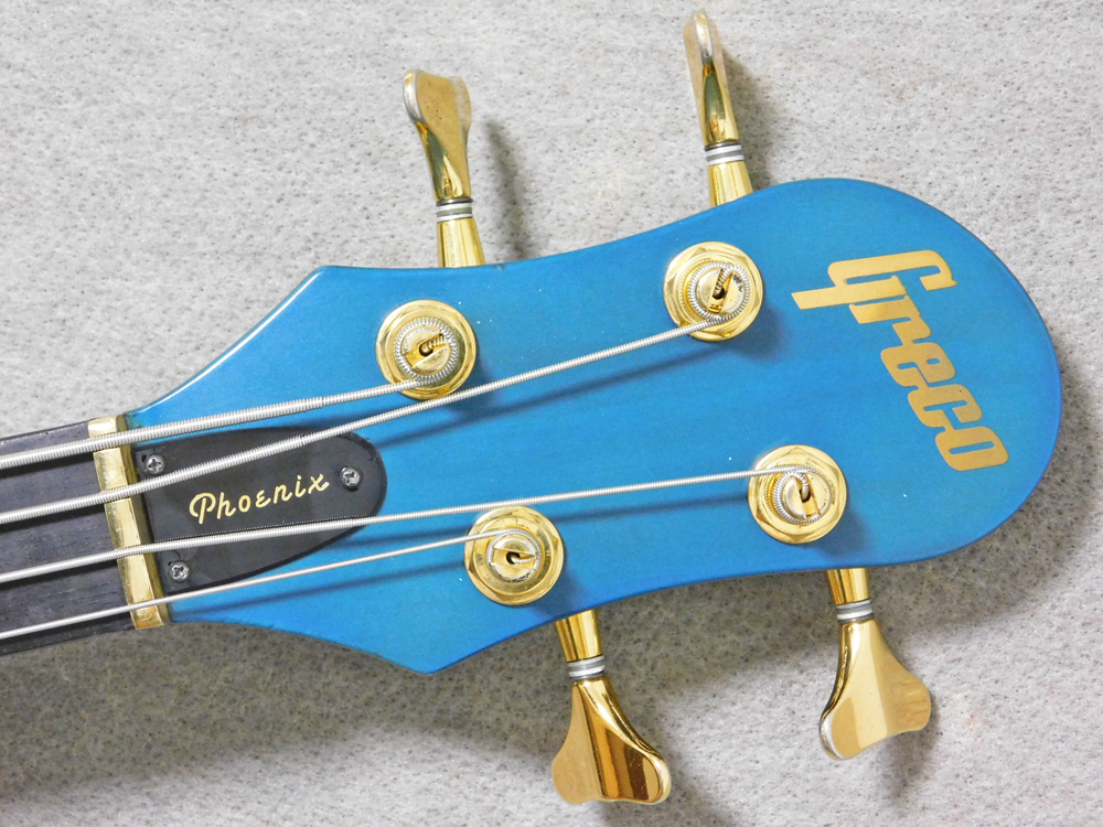 Greco PXB-950( blue ) ebony fingerboard, brass nut. high class base 