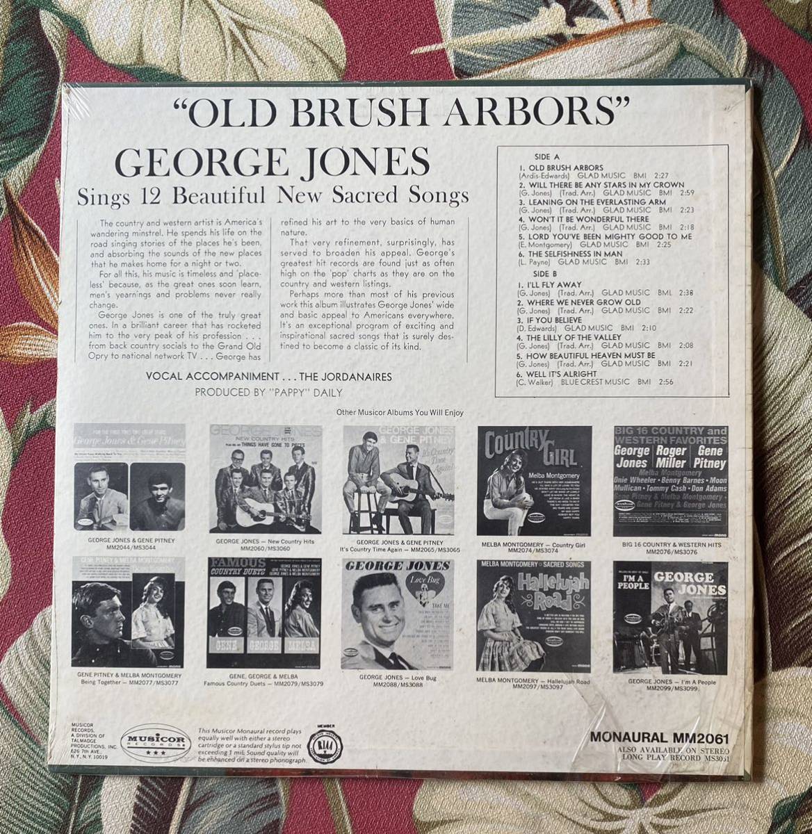 George Jones 1965 US Original новый товар LP Old Brush Arbors George * Jones 
