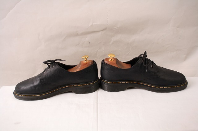 ドクターマーチン UK7 美品/25.5cm-26.0cm/3ホール 黒 ブラック ブーツ 本革 dr.martens 中古 古着 dm2693_画像5