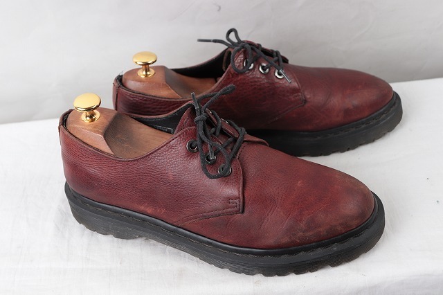  Dr. Martens UK6/24.5cm~25.0cm/3 hole tea Brown boots leather men's lady's drmartens old clothes used dm3347