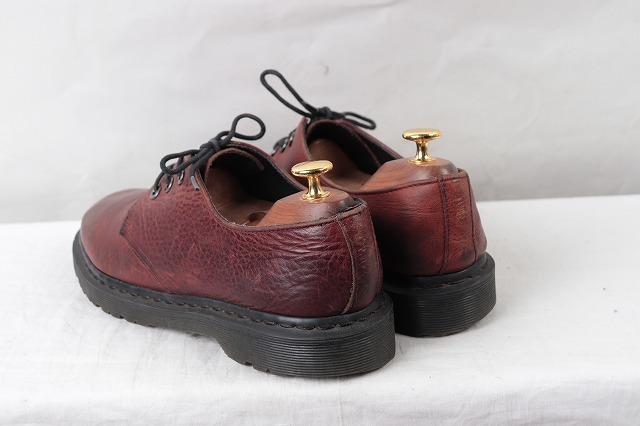  Dr. Martens UK6/24.5cm~25.0cm/3 hole tea Brown boots leather men's lady's drmartens old clothes used dm3347