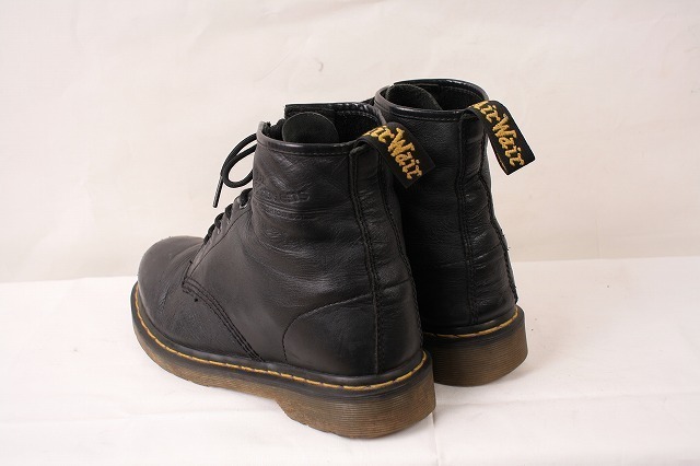  Dr. Martens UK6/24.5cm~25.0cm/8 hole black black boots leather men's lady's drmartens old clothes used dh2900